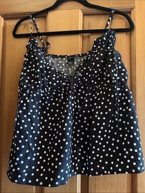 wild fable Black and White Polka Dot Tank